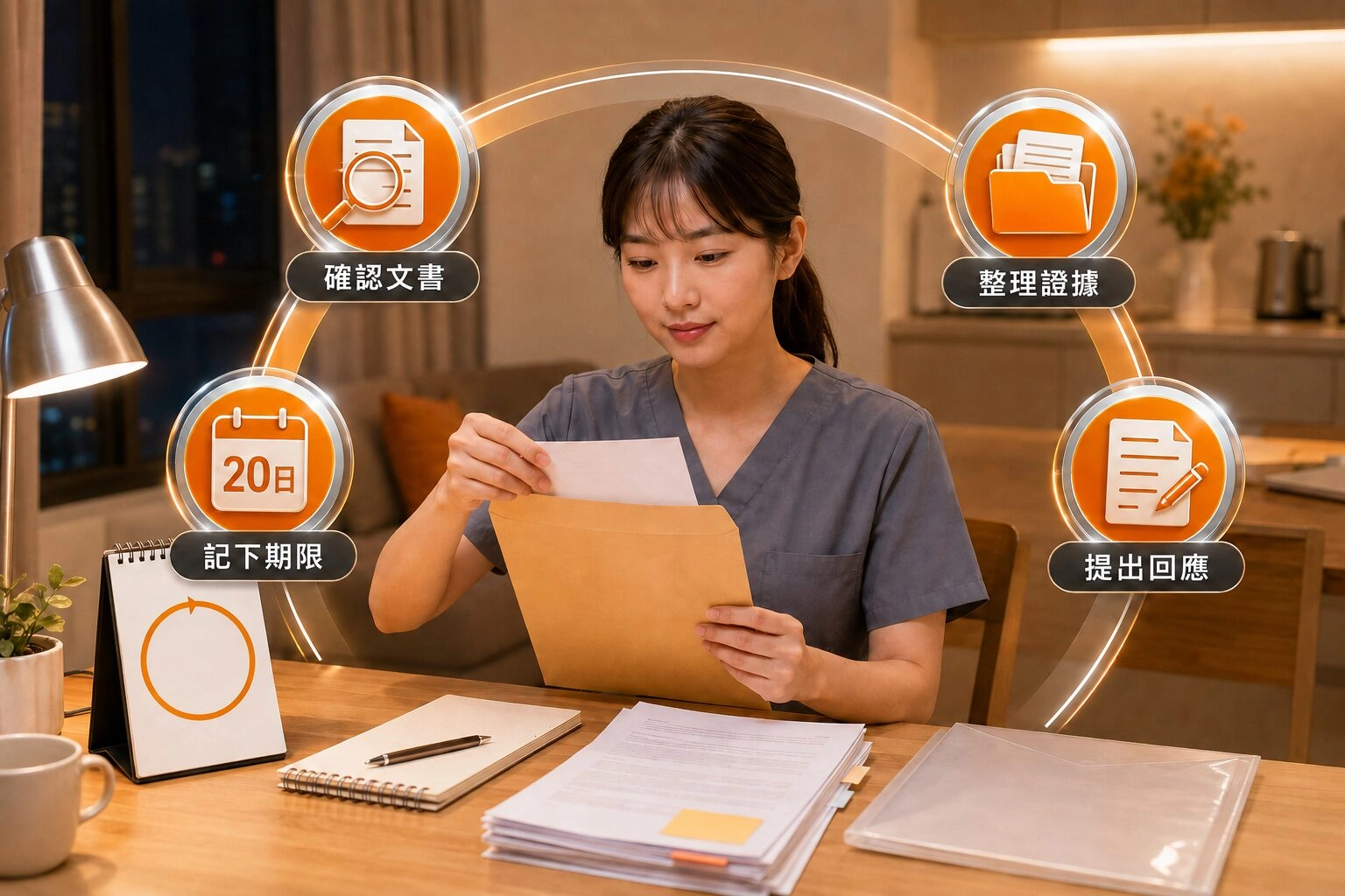 收到支付命令後確認文書、整理證據、記下20日期限並提出回應