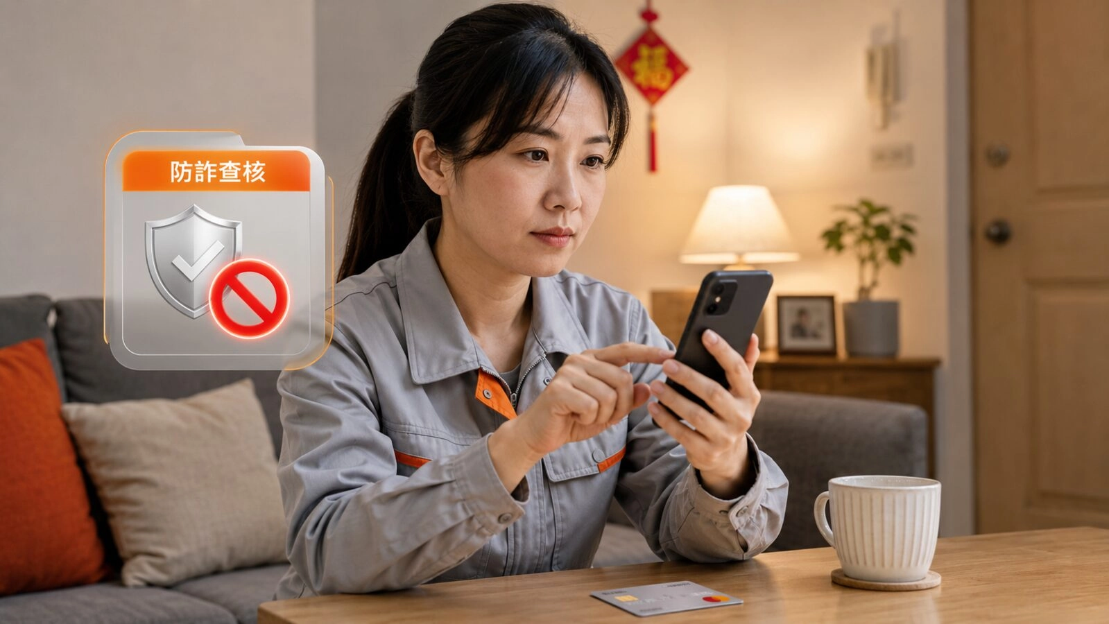 06苗栗借款申請人使用手機進行貸款防詐查核