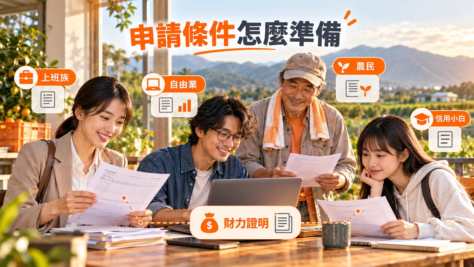 台東借款申請資料示意,上班族、自由業者、農民與信用小白準備財力證明