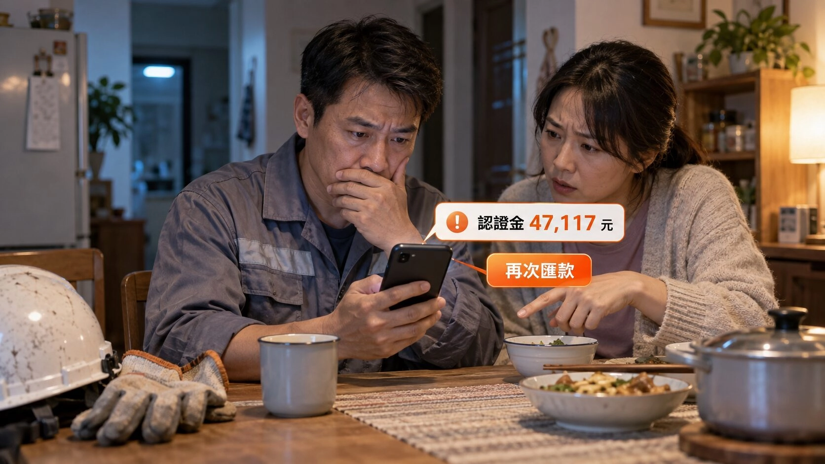 假貸款要求匯47,117元認證金並再次匯款