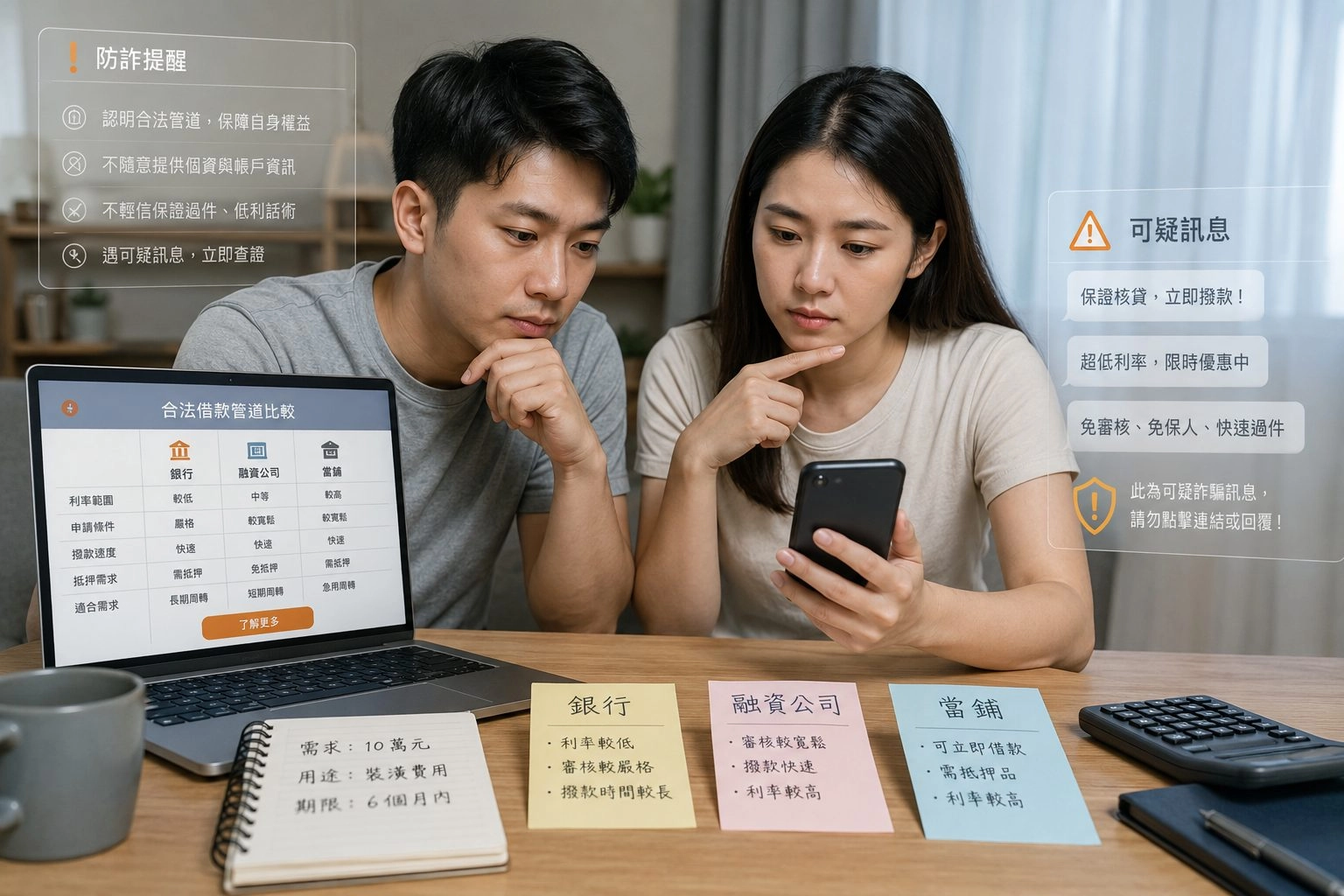 6宜蘭民眾比較合法借款管道並辨識保證核貸詐騙訊息