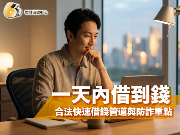 一天內借到錢？合法快速借錢管道與防詐重點一次看懂