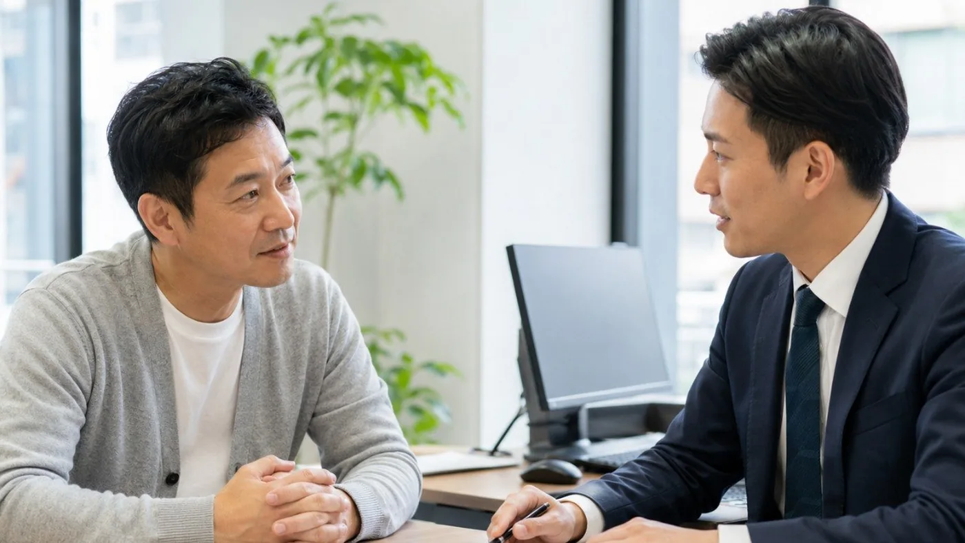 換工作後諮詢貸款條件，專員說明工作異動對貸款審核的影響