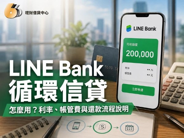 LINE Bank 循環信貸怎麼用？利率、帳管費與還款流程說明