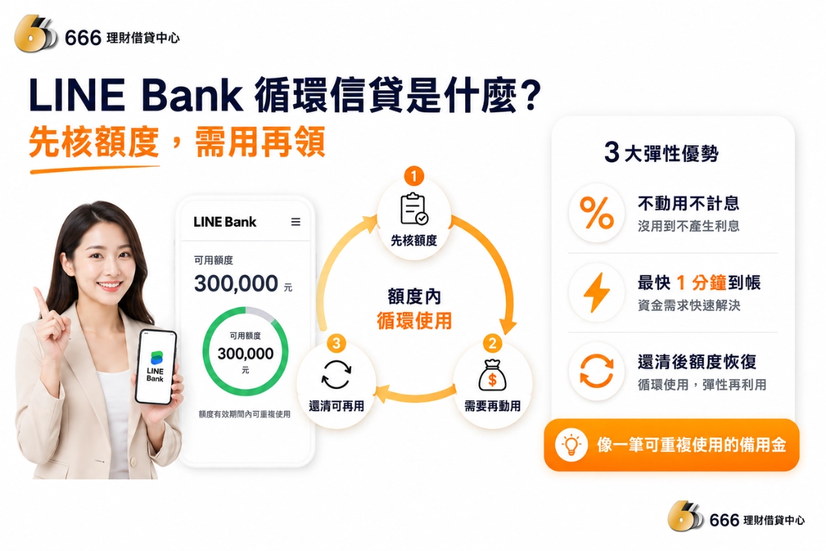 LINE Bank 循環信貸是什麼？